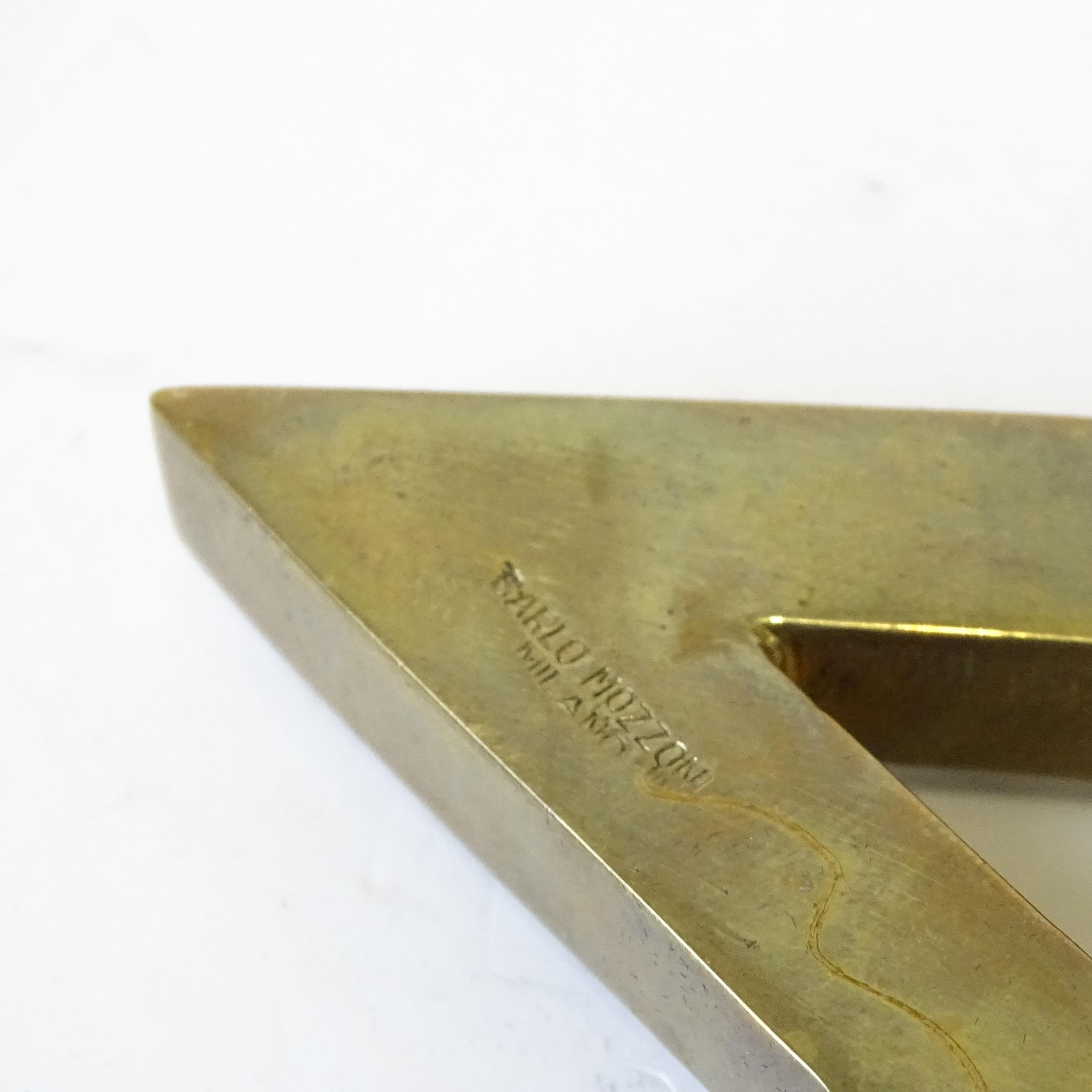 Carlo Mozzoni, Sternförmige Tischdekoration aus Messing und Kunstdiamanten, Italien 1950er Jahre im Zustand „Hervorragend“ im Angebot in Milan, IT