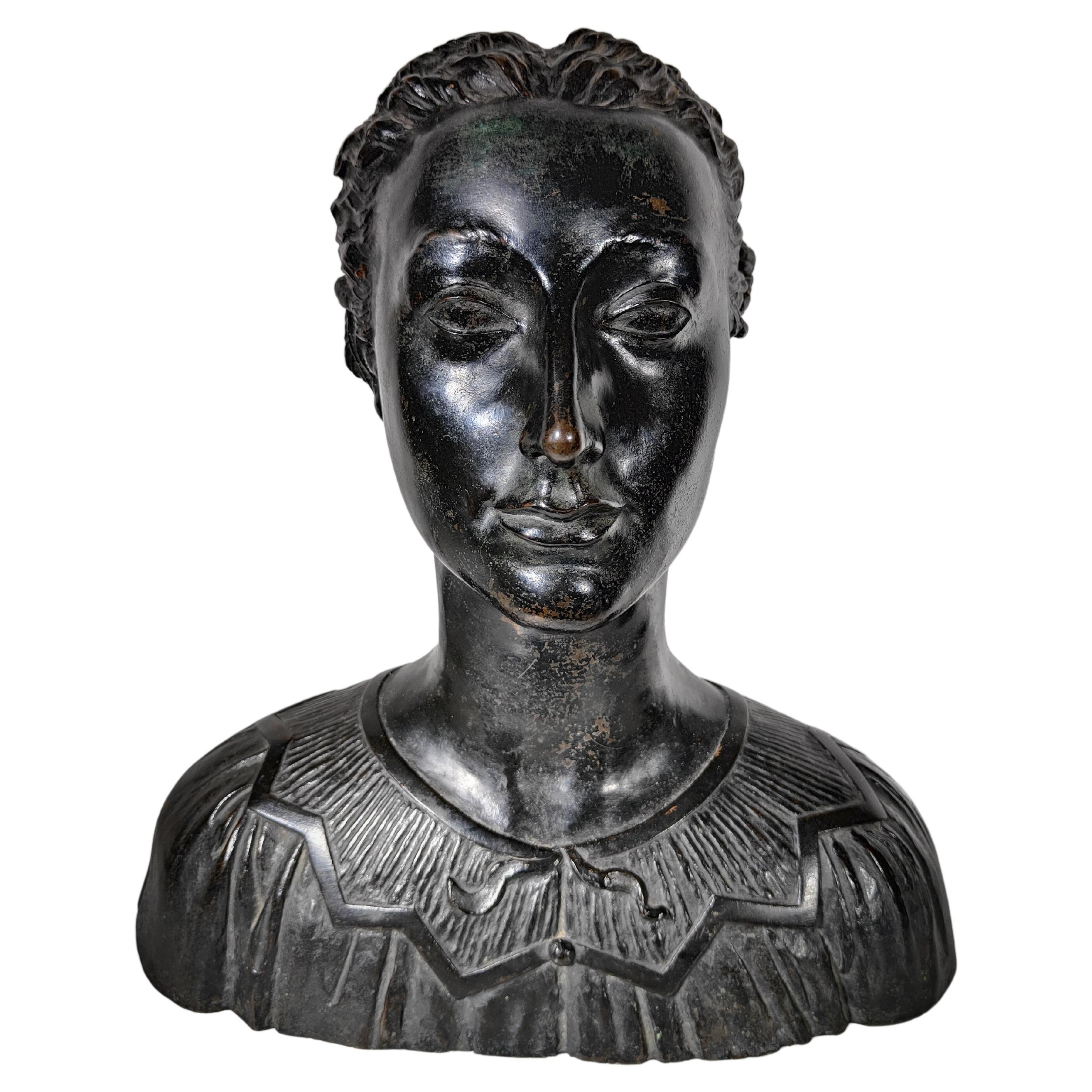 Moderne Bronzebüste von Carlo Munari, Enrico Parnigotto im Angebot