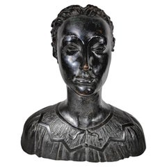 Vintage Carlo Munari Enrico Parnigotto Modern Bronze Bust
