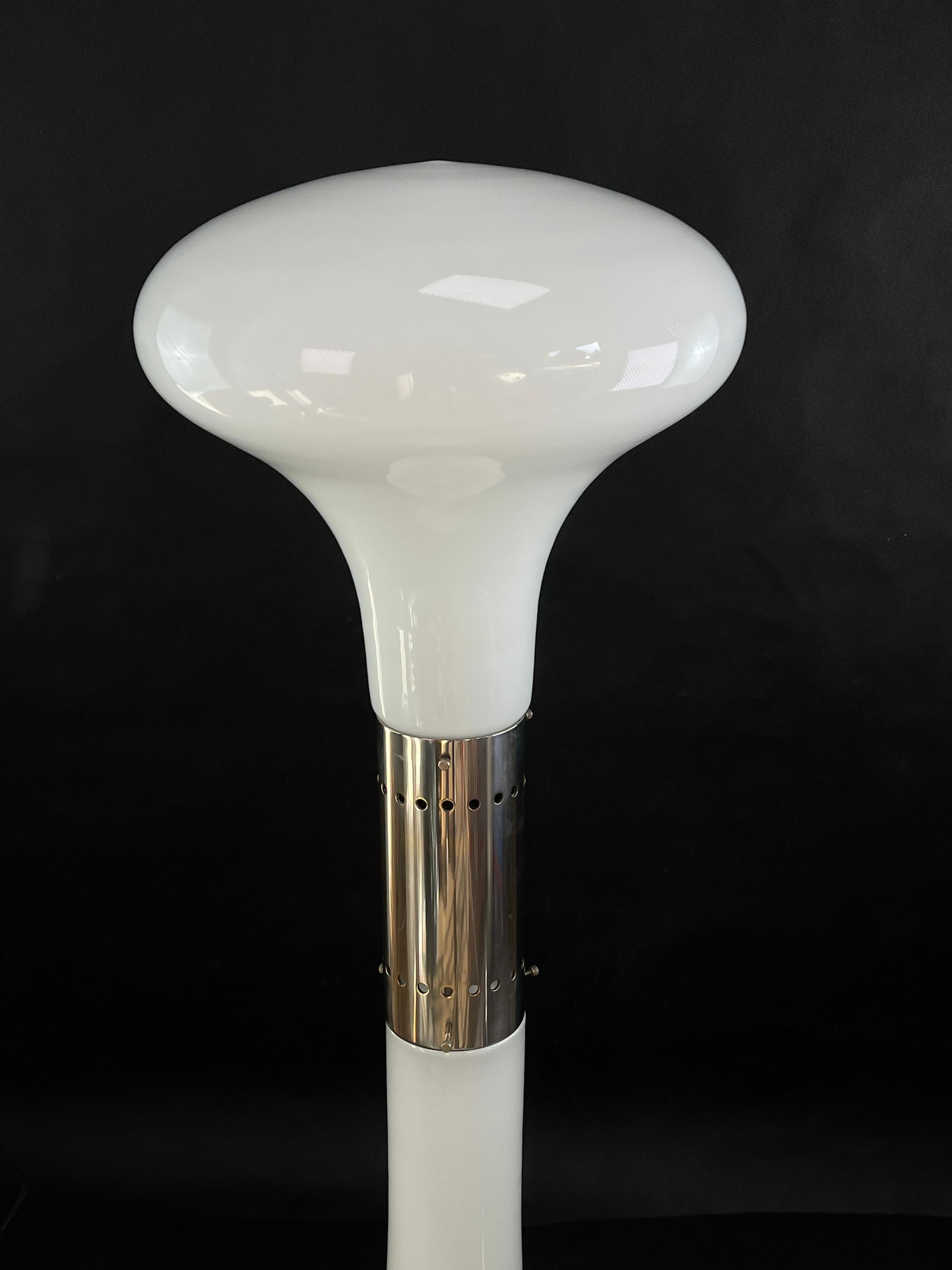 Carlo Nason, A. V. Mazzega, LT 220 Floor Lamp, Glass, Chrome, 1960s 2