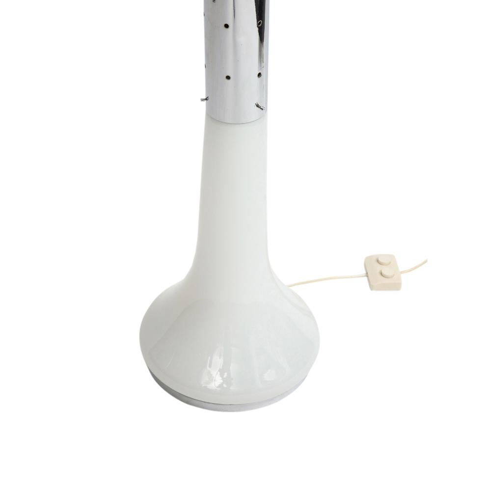 Carlo Nason, A. V. Mazzega, LT 220 Floor Lamp, Glass, Chrome For Sale 1