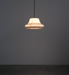 Carlo Nason Attributed. Glass and Aluminum Pendant Lamp, Italy, circa 1960
