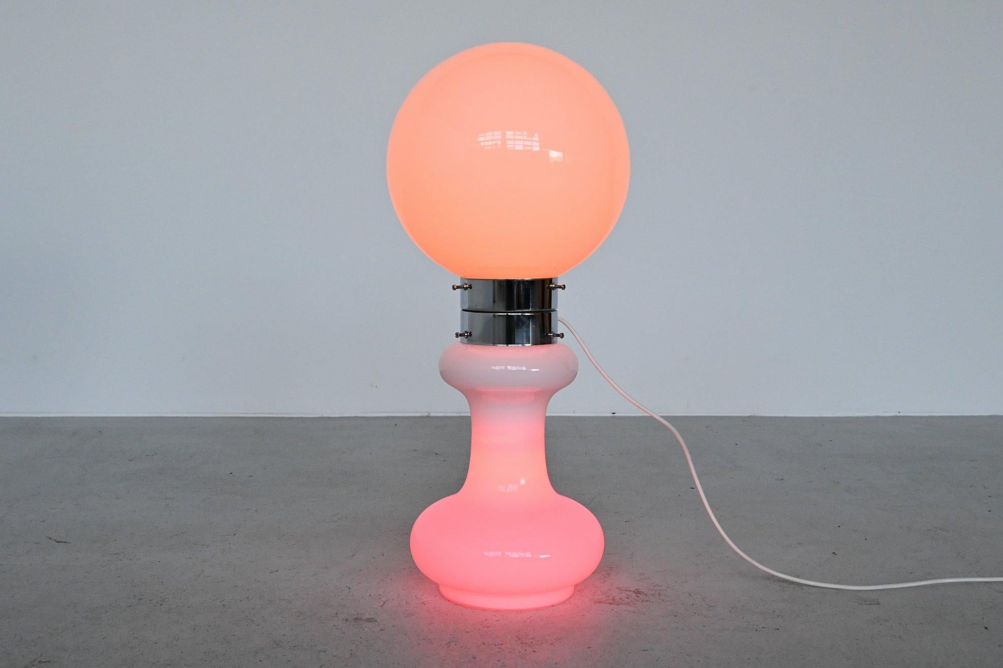 Carlo Nason Birillo White Floor Lamp a.v. Mazzega, Italy, 1960 3