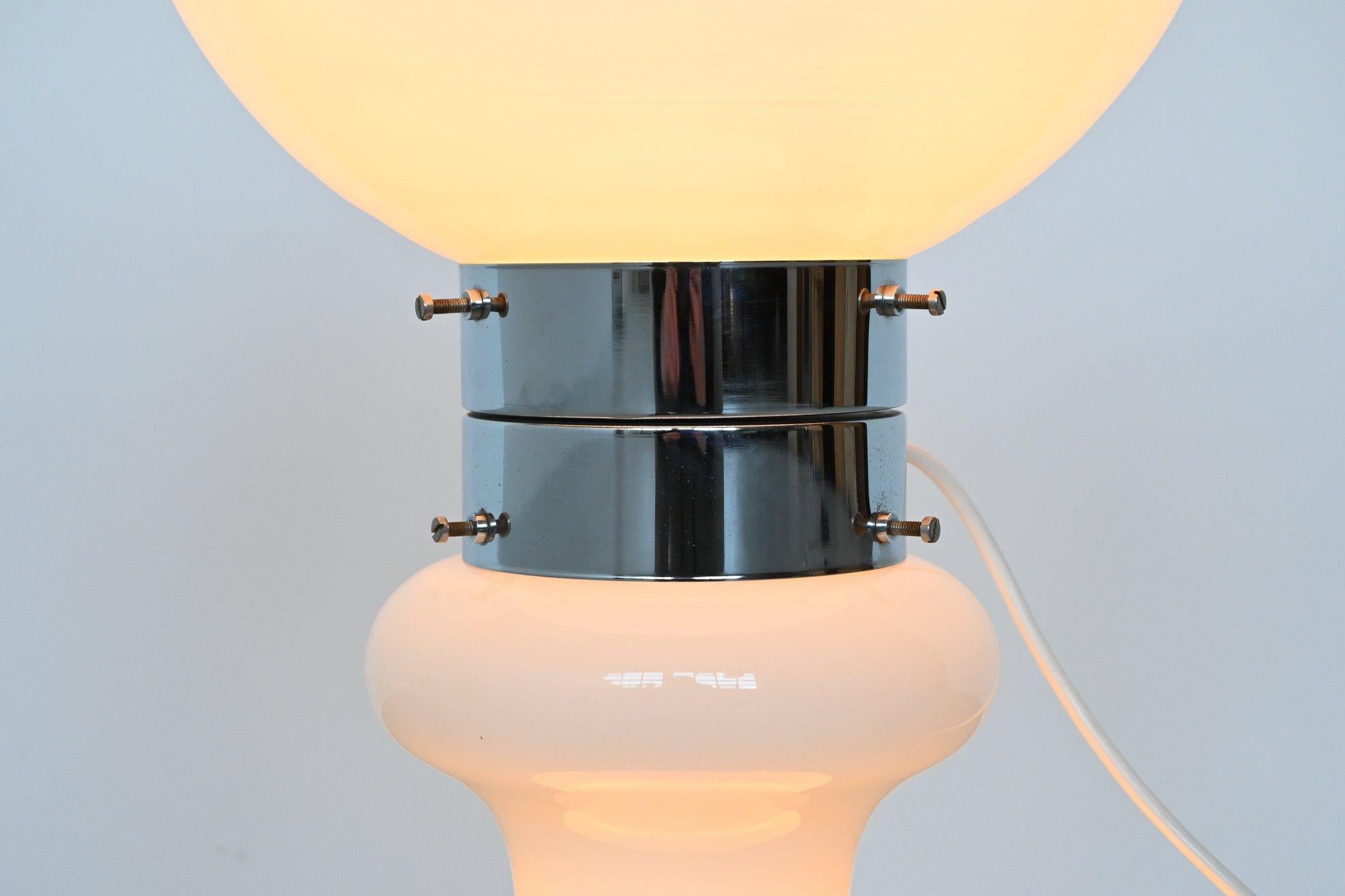 Mid-Century Modern Carlo Nason Birillo White Floor Lamp a.v. Mazzega, Italy, 1960