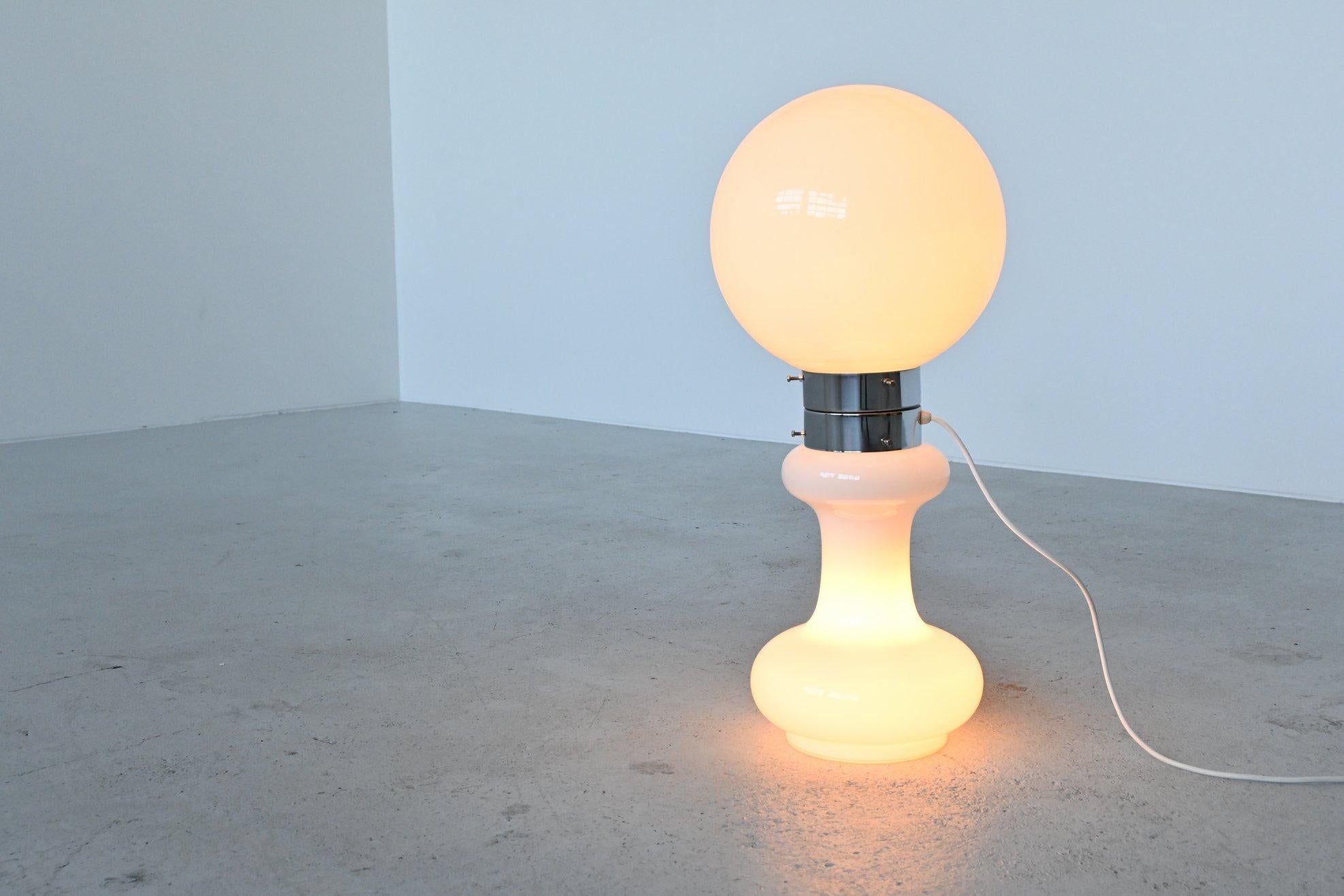 Carlo Nason Birillo White Floor Lamp a.v. Mazzega, Italy, 1960 1