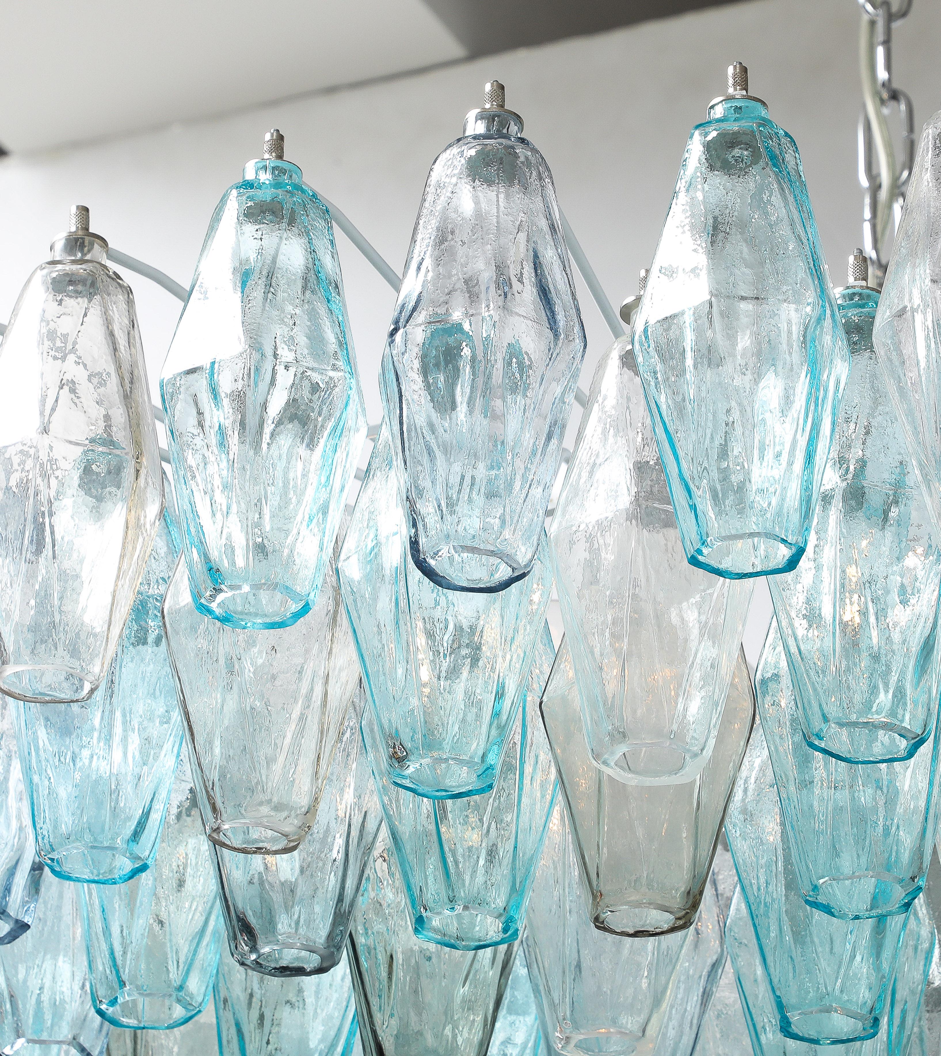Carlo Nason Blue Topaz Polyhedral Chandelier For Sale 4