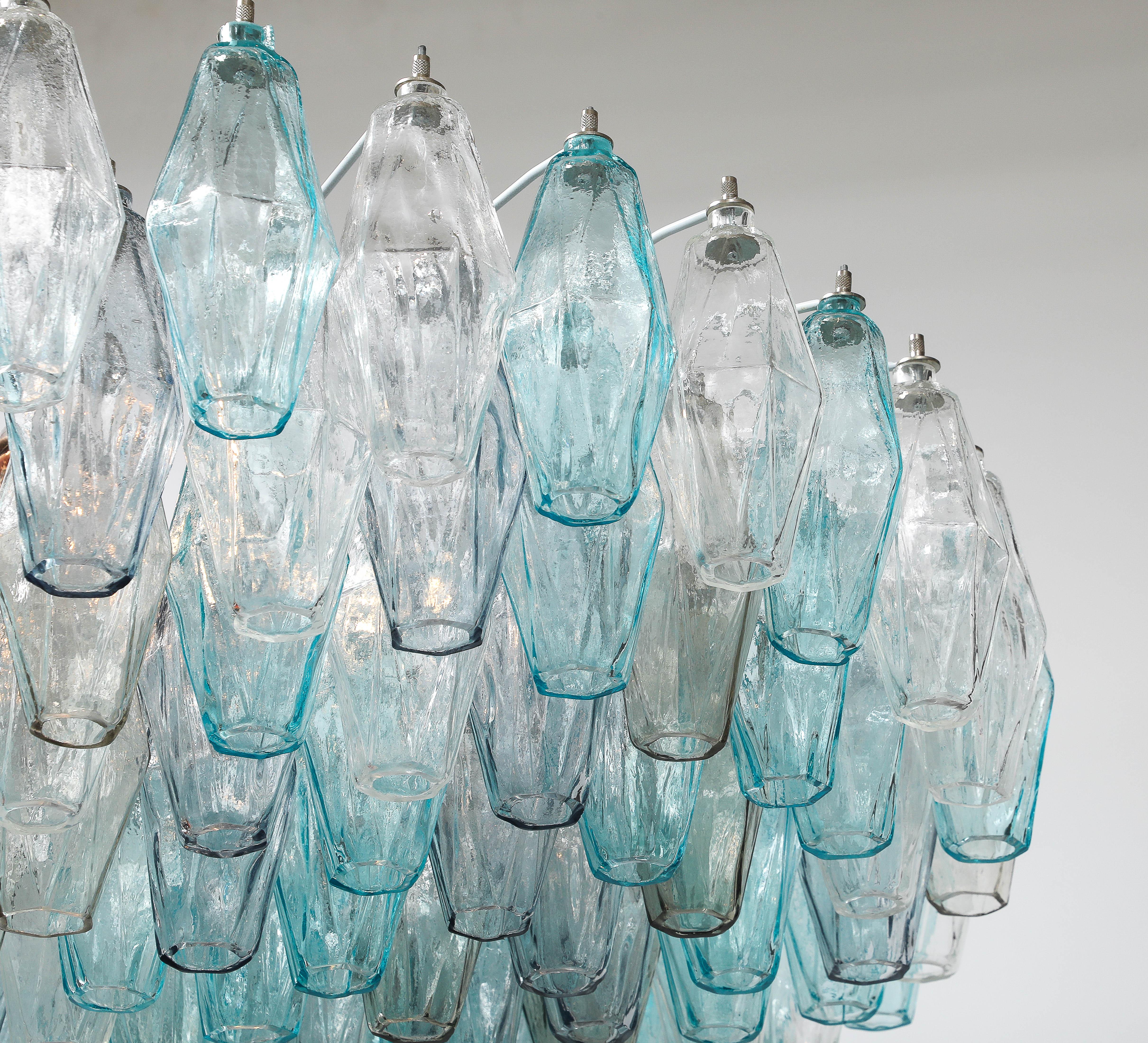 Carlo Nason Blue Topaz Polyhedral Chandelier For Sale 5