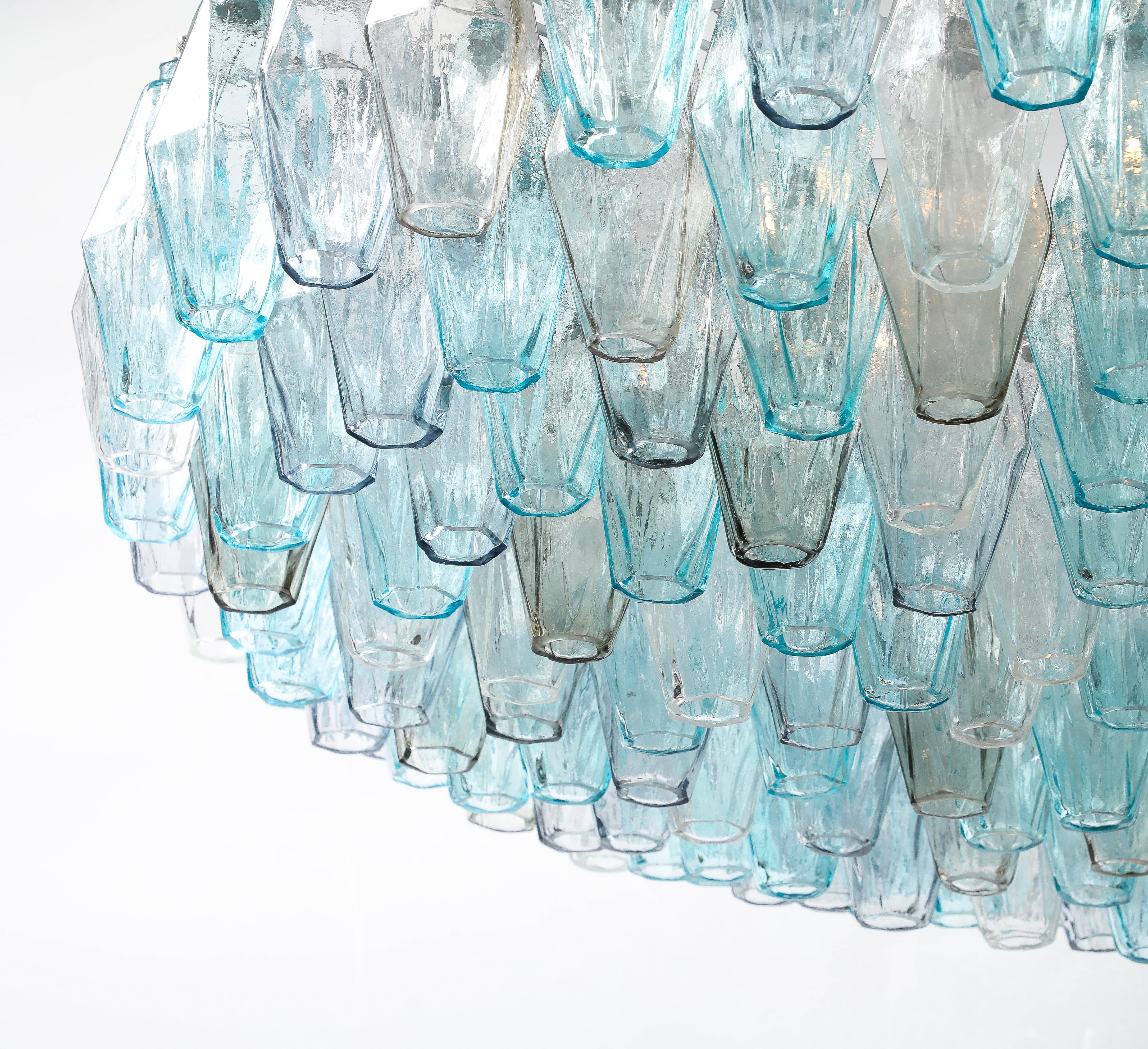 Carlo Nason Blue Topaz Polyhedral Chandelier For Sale 2