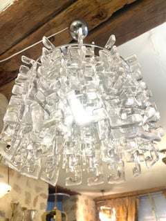 Carlo Nason by Mazzega chandelier Glass Mazzega , Italy 1970s