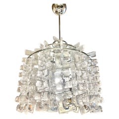 Carlo Nason by Mazzega chandelier Glass Mazzega , Italy 1970s