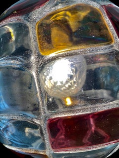 Carlo Nason by Mazzega Pendant Globe Glass Murano, Italy 1970