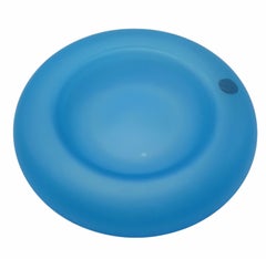 Carlo Nason, centre de table en verre de Murano bleu clair, Italie, années 1980