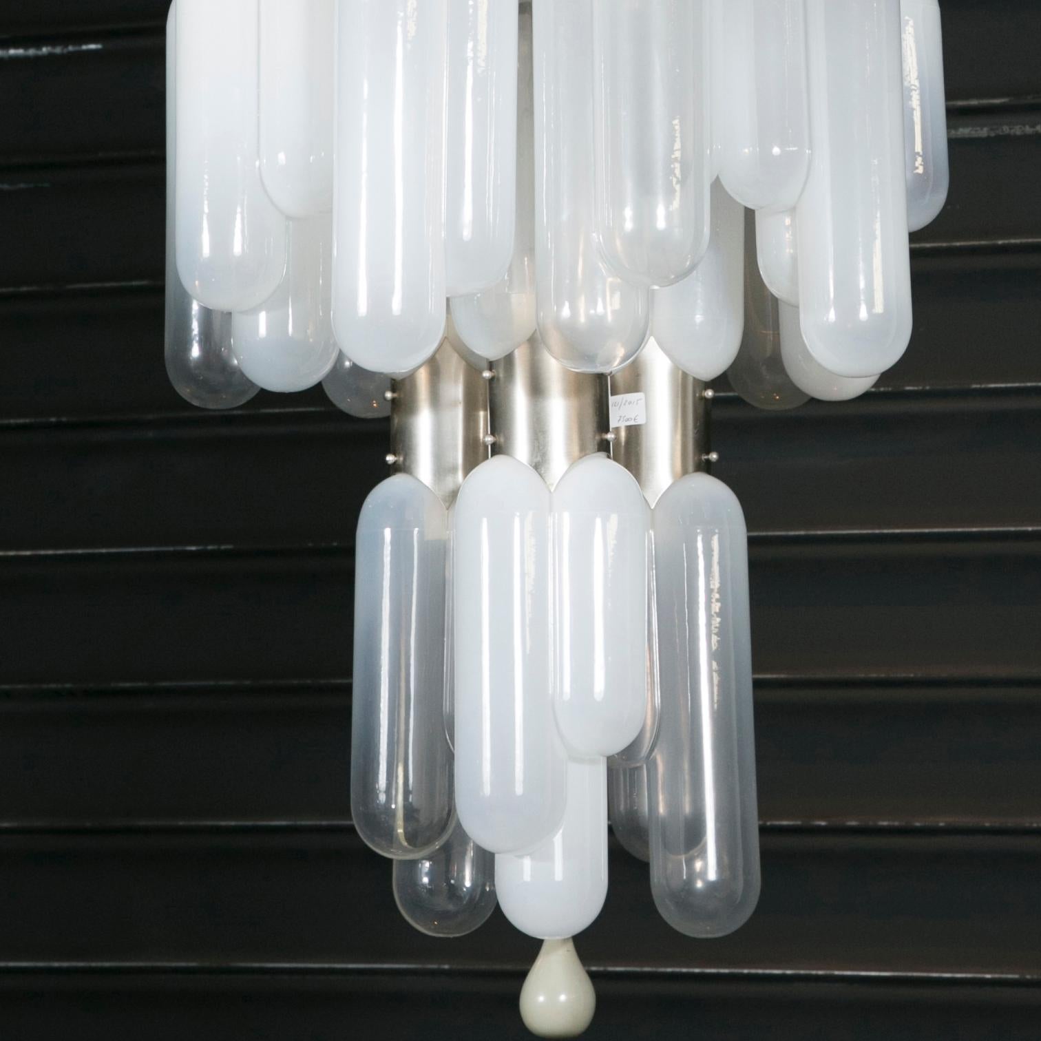 This chandelier from the 1970s was designed by Carlo Nason for Mazzega.