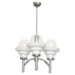 Lustre Carlo Nason, verre de Murano et chrome, Italie, années 1960