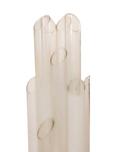 Carlo Nason Chromed Metal and Murano Glass Floor Lamp, Italy 1970s