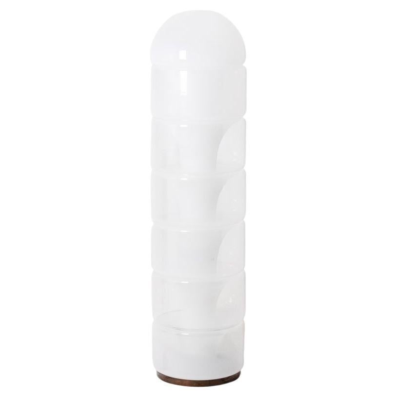 Carlo Nason. “Column” floor lamp in opalescent glass. 1970s/80s.