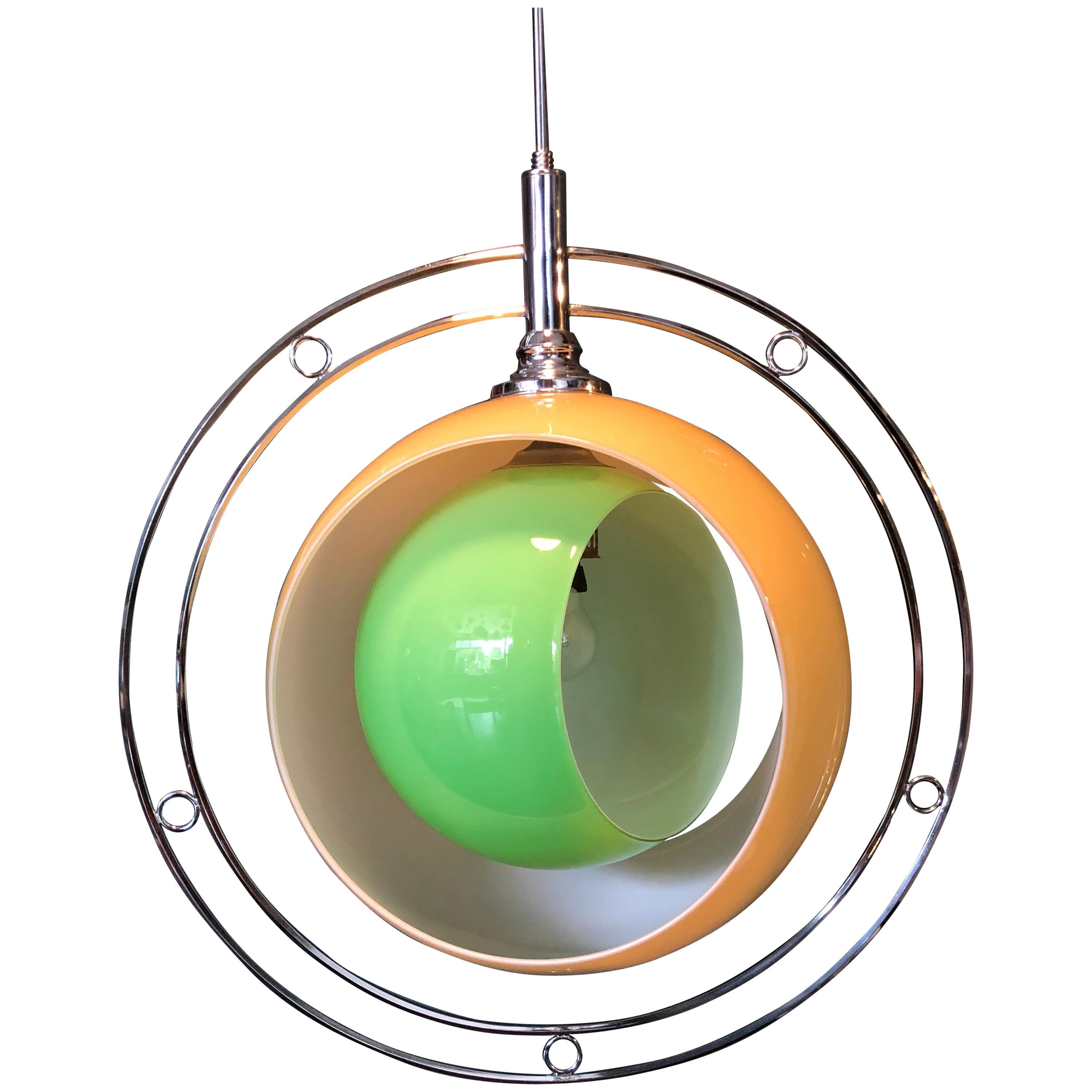 Carlo Nason, Eclisse, Huge Pendant Light, Mazzega Murano