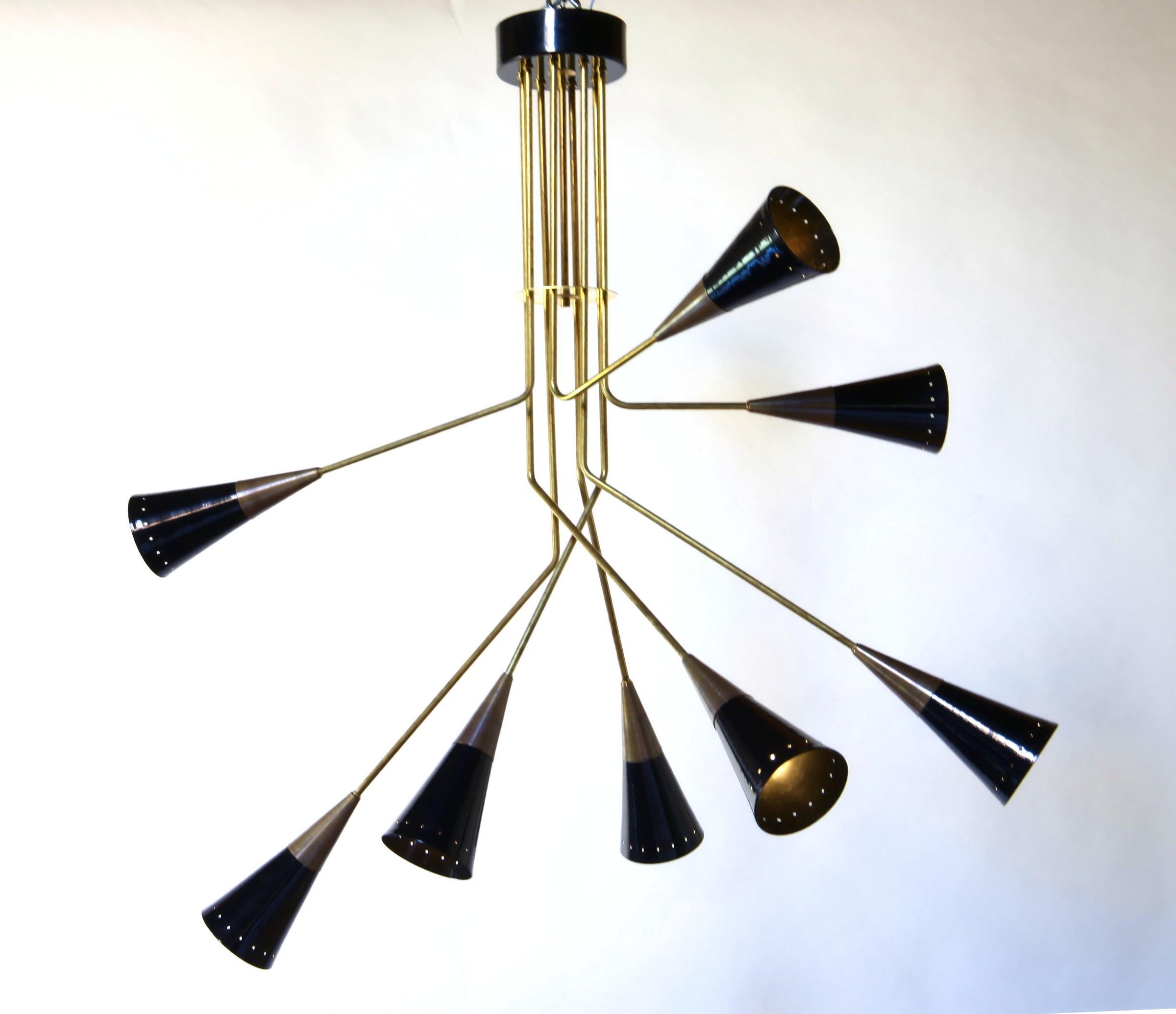 Carlo Nason, Fascino Multi Stemmed Brass Chandelier For Sale 11