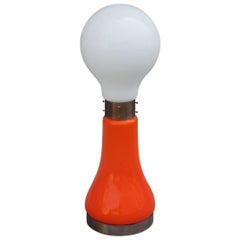 Carlo Nason Floor Lamp Pop Art 1960s Mazzega Design Orange White color 
