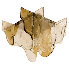 Carlo Nason Flush Mount Murano Glass Light by Mazzega, Italy, 1960s
