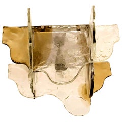 Carlo Nason Flushmount Murano Glass Light by Mazzega, Italy, 1960