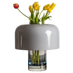 Carlo Nason for AV Mazzega  Model LT226 Murano Table Lamp with Blue Opaline Sha