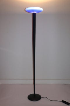 Carlo Nason for ITRE Floor Lamp Murano Blue Glass Diffuser