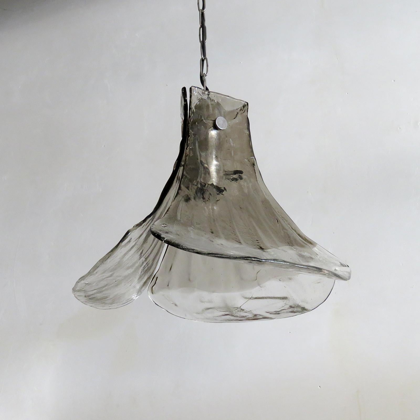 Mid-Century Modern Lampe à suspension Carlo Nason pour AV Mazzega, 1970 en vente