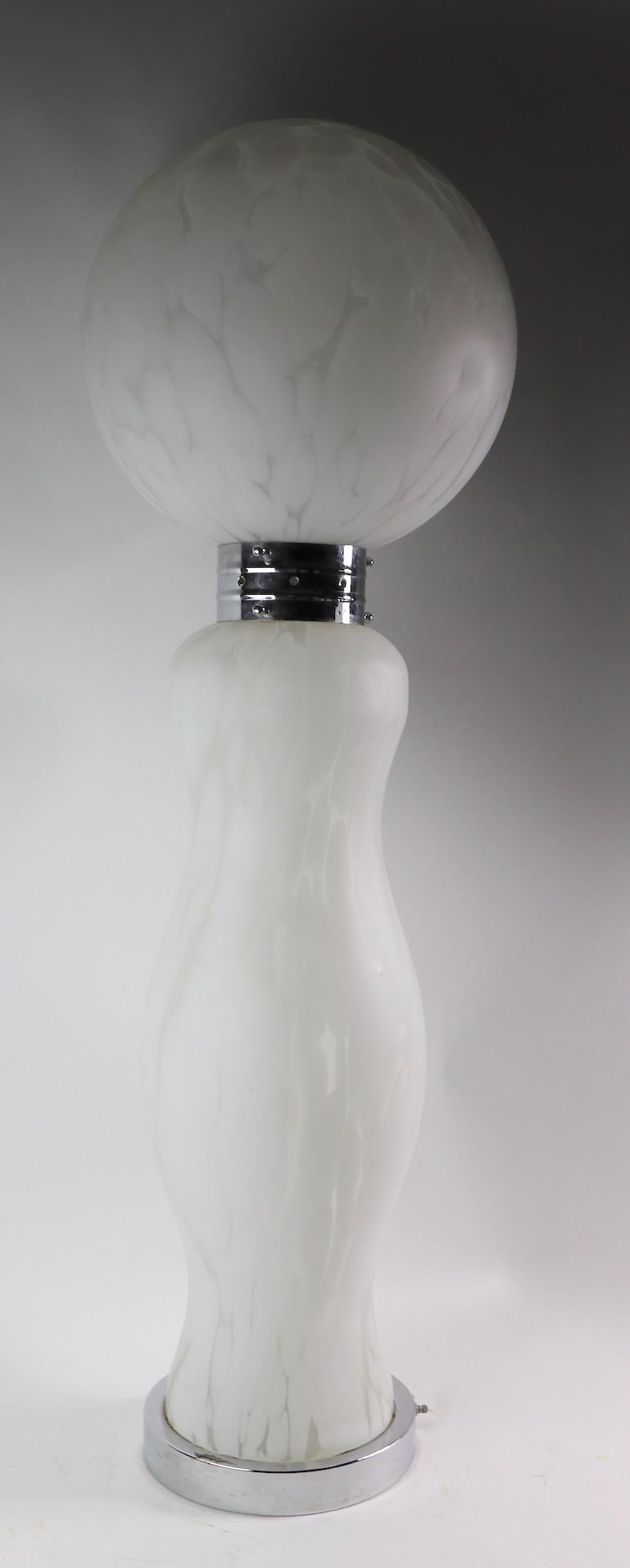 Carlo Nason for Mazzega Cumulus Glass Totem Lamp For Sale 1