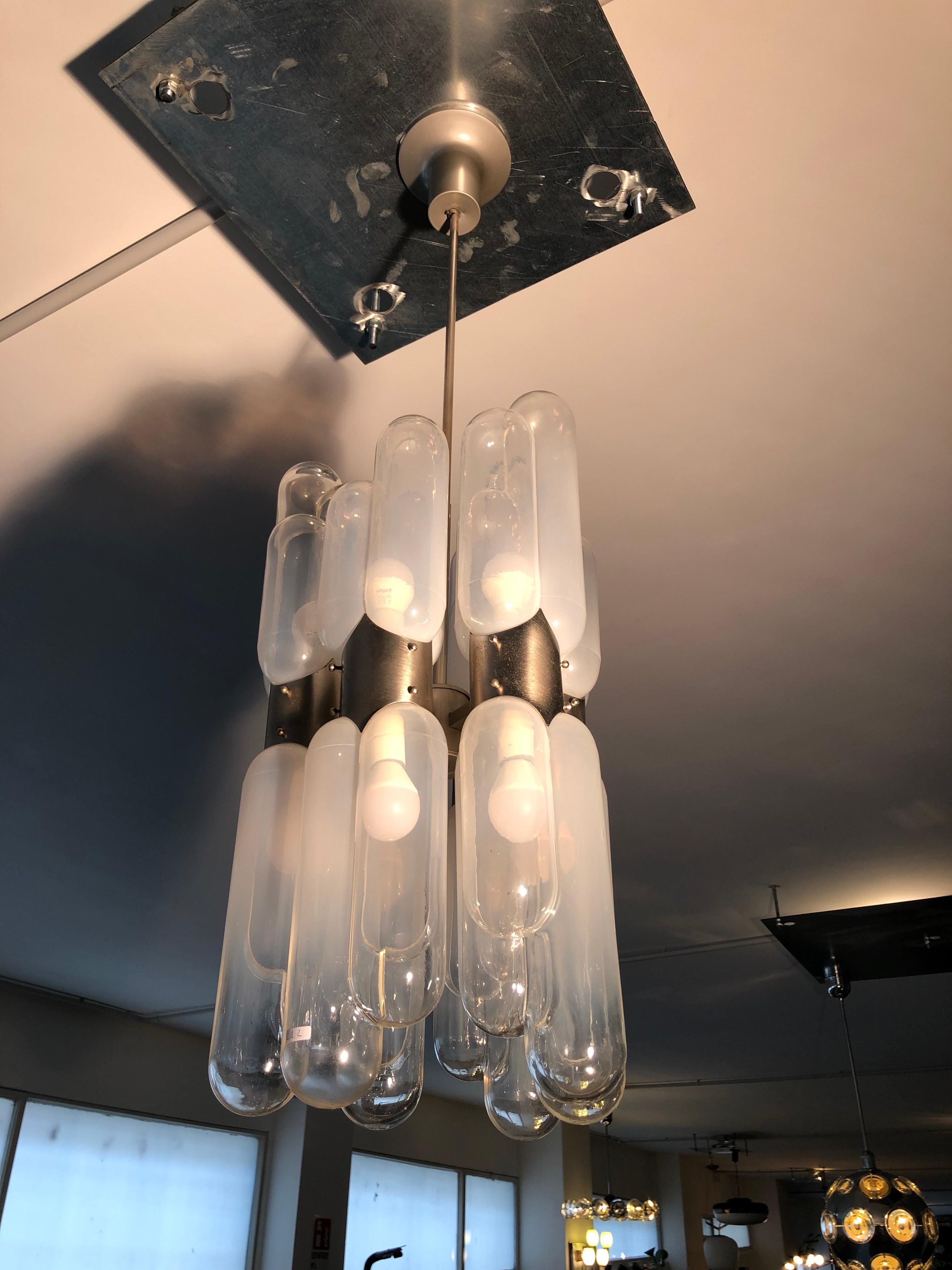 19th Century Carlo Nason for Mazzega glass chandelier from 1960s