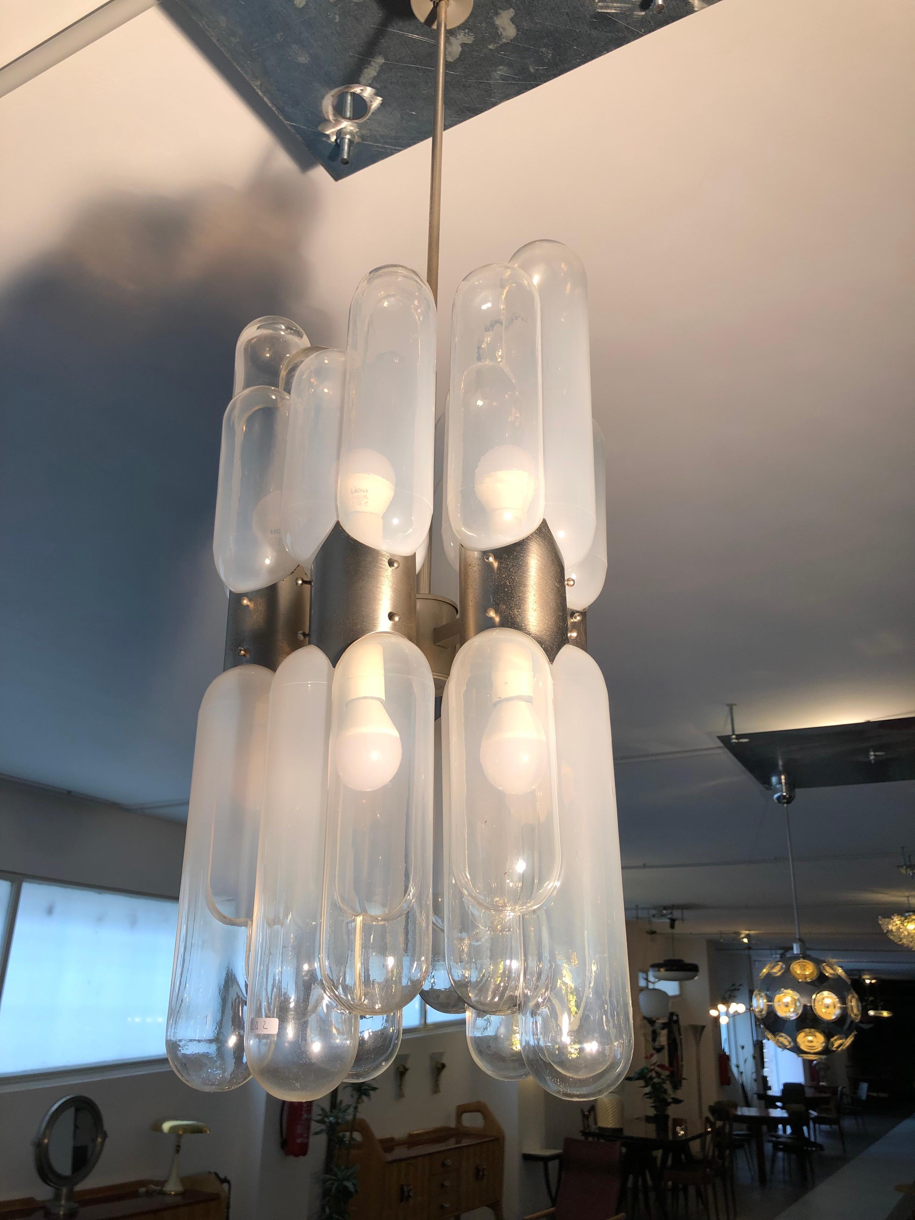 Murano Glass Carlo Nason for Mazzega glass chandelier from 1960s