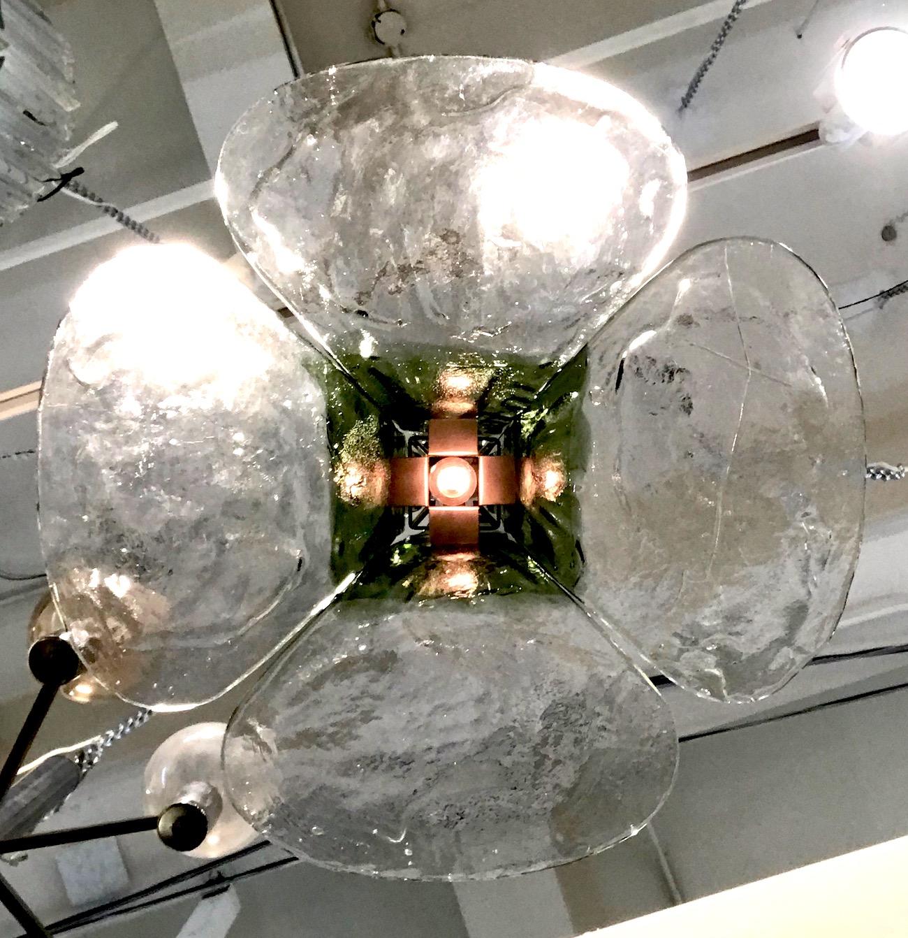 Late 20th Century Carlo Nason for Mazzega Large Flower Pendant Light