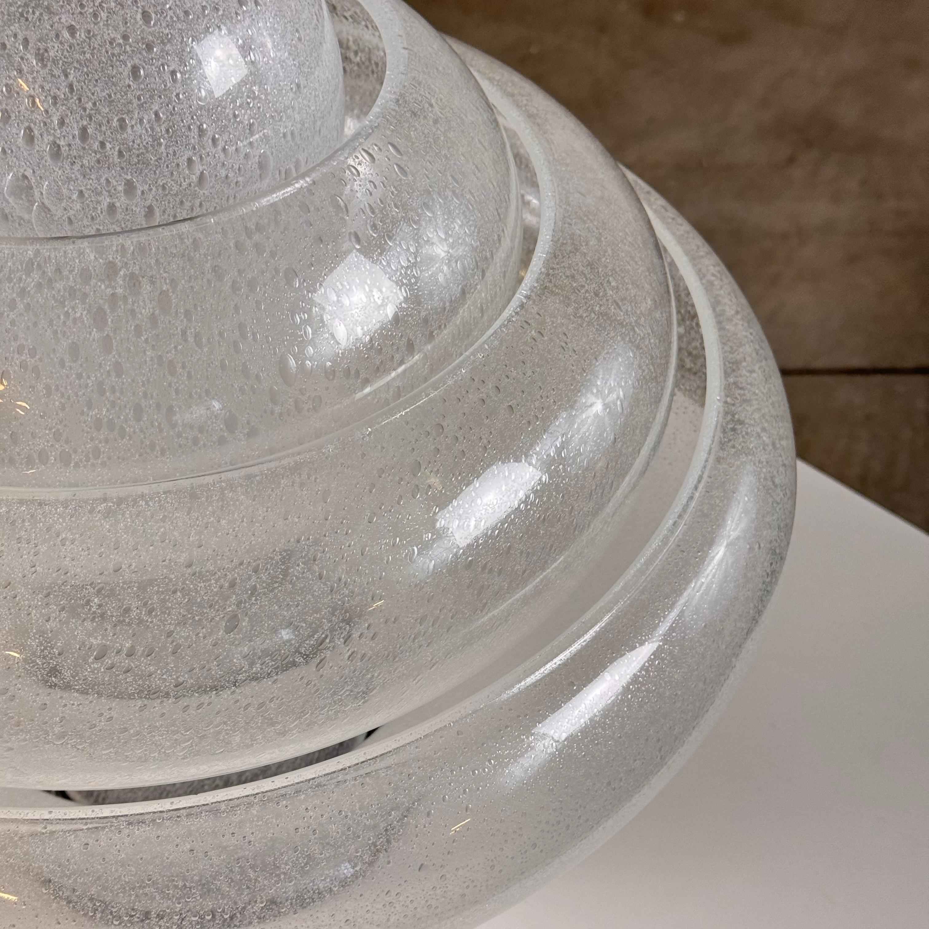 Carlo Nason for Mazzega, 'Lotus' Table Lamp, Pulegoso Glass, 1960s Design For Sale 5