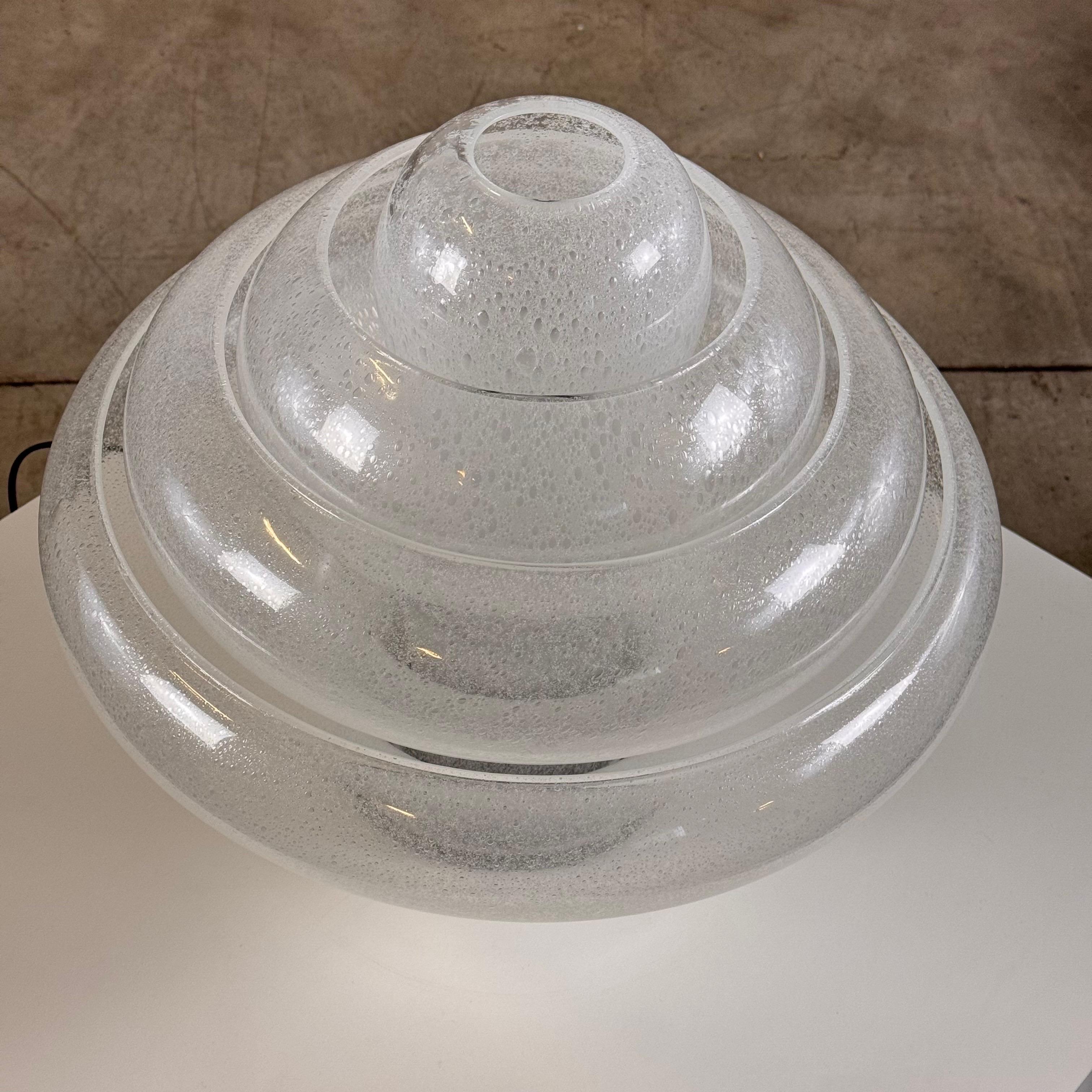 Carlo Nason for Mazzega, 'Lotus' Table Lamp, Pulegoso Glass, 1960s Design 5