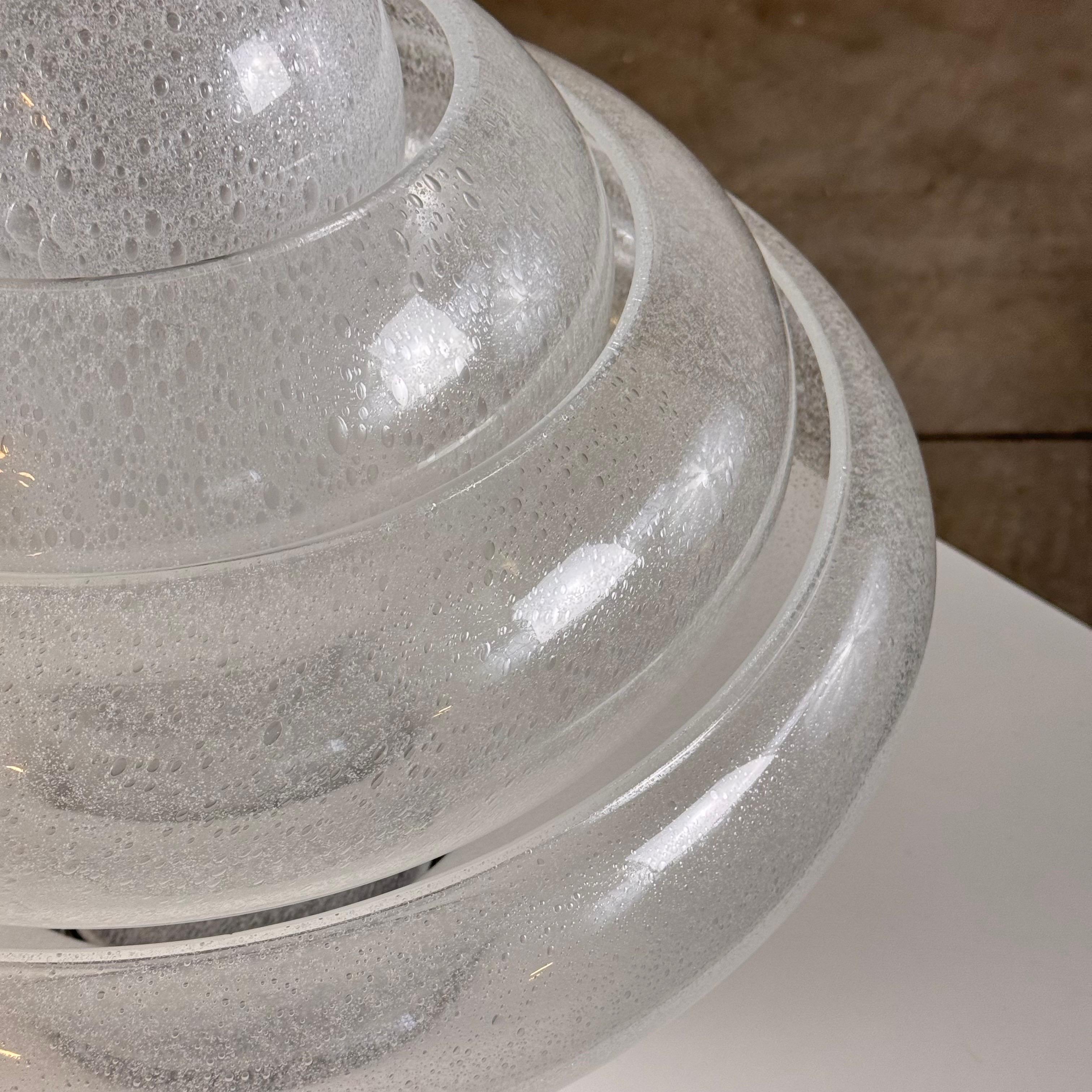 Carlo Nason for Mazzega, 'Lotus' Table Lamp, Pulegoso Glass, 1960s Design 9