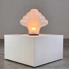 Carlo Nason für Mazzega, Tischlampe „Lotus“, Pulegoso-Glas, 1960er Jahre Design