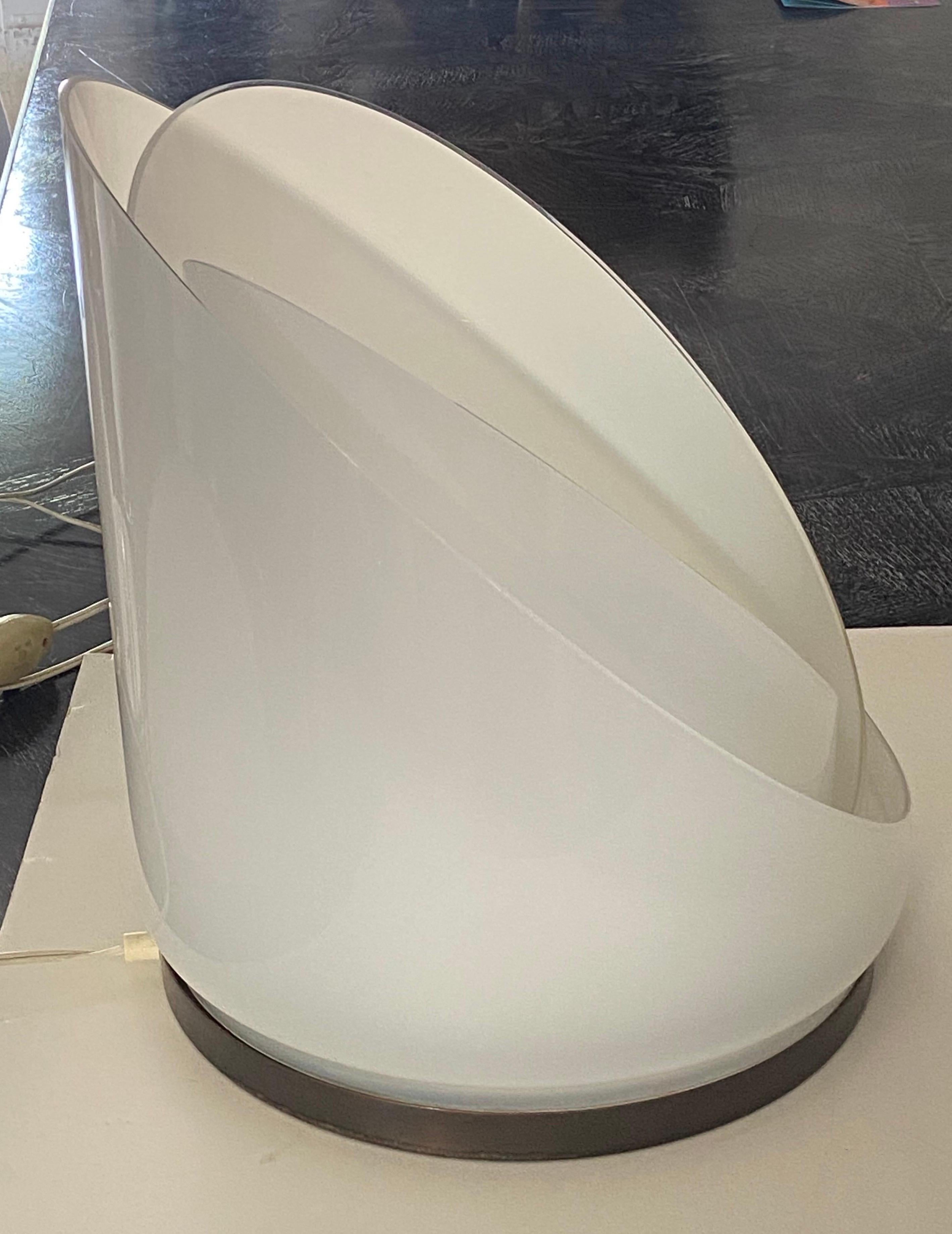 20th Century Carlo Nason for Mazzega Mid Century Modern Modular White Table Lamp, 1960s