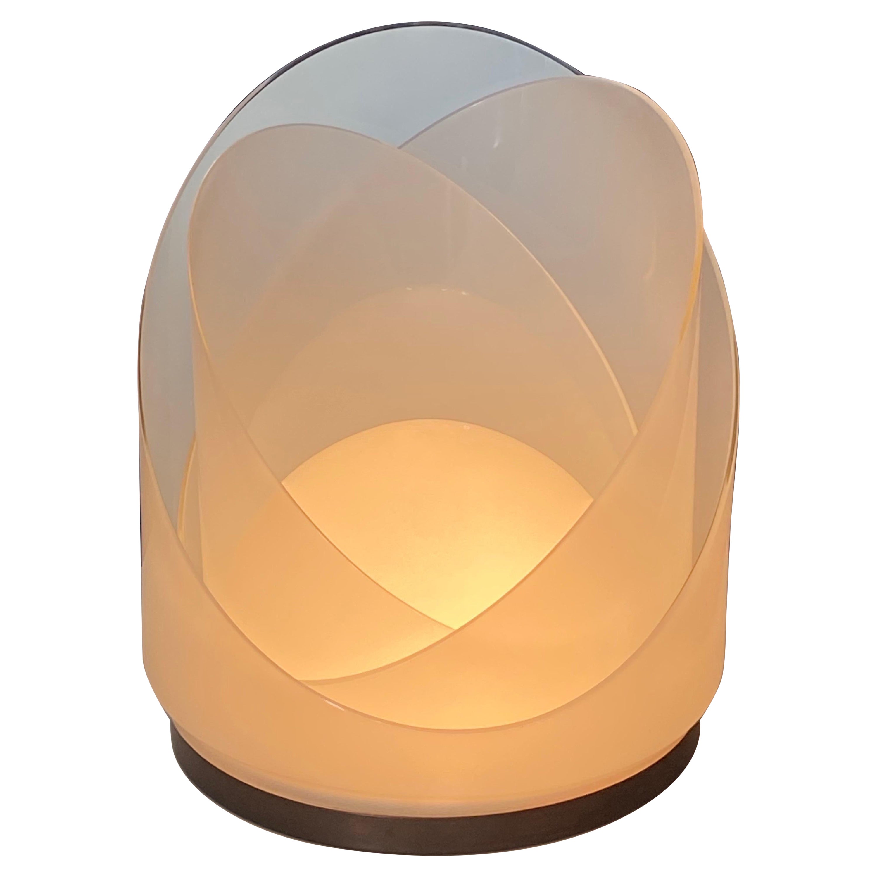 Carlo Nason for Mazzega Mid Century Modern Modular White Table Lamp, 1960s