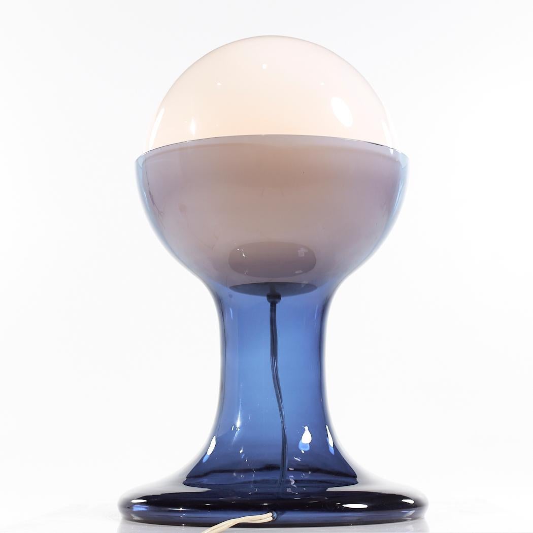 Late 20th Century Carlo Nason for Mazzega Model LT216 Mid Century Italian Murano Glass Table Lamp For Sale