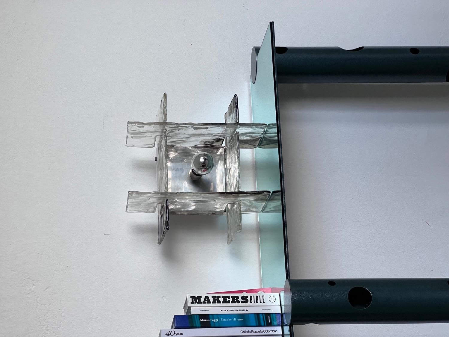 Metallo Carlo Nason per Mazzega, Applique in vetro di Murano, metà del secolo scorso, 2 disponibili in vendita