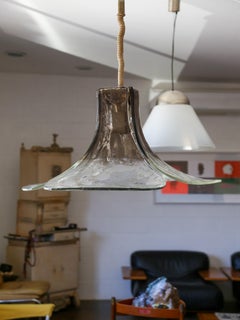 Carlo Nason para Mazzega Murano Lámpara Colgante Flor de Cristal