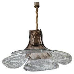Carlo Nason para Mazzega Murano Lámpara Colgante Flor de Cristal