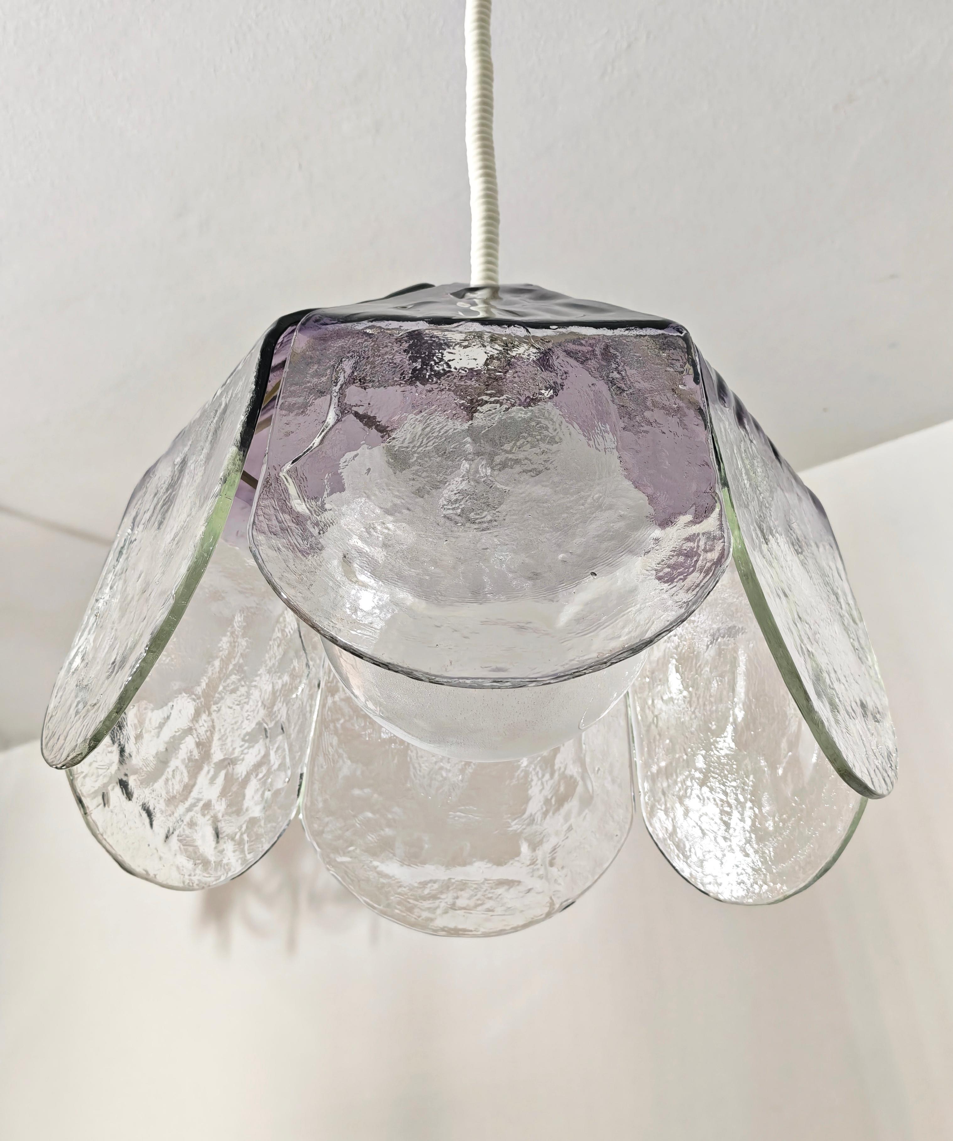 Carlo Nason per Mazzega Murano Lampada a sospensione in vetro Italia 1960/70s Mid-Century in vendita 6