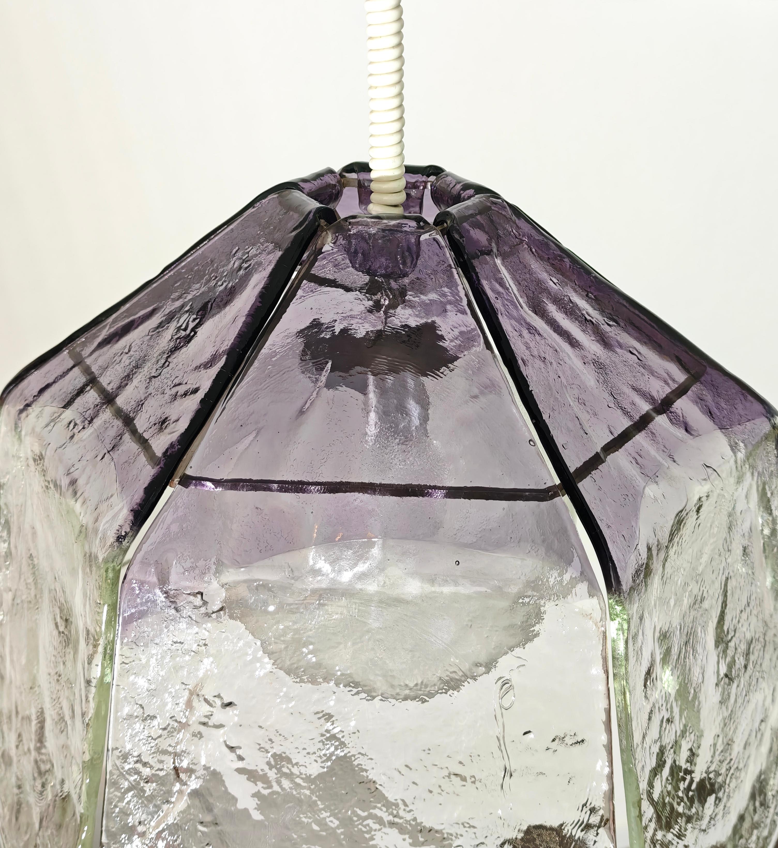 Carlo Nason per Mazzega Murano Lampada a sospensione in vetro Italia 1960/70s Mid-Century in vendita 12