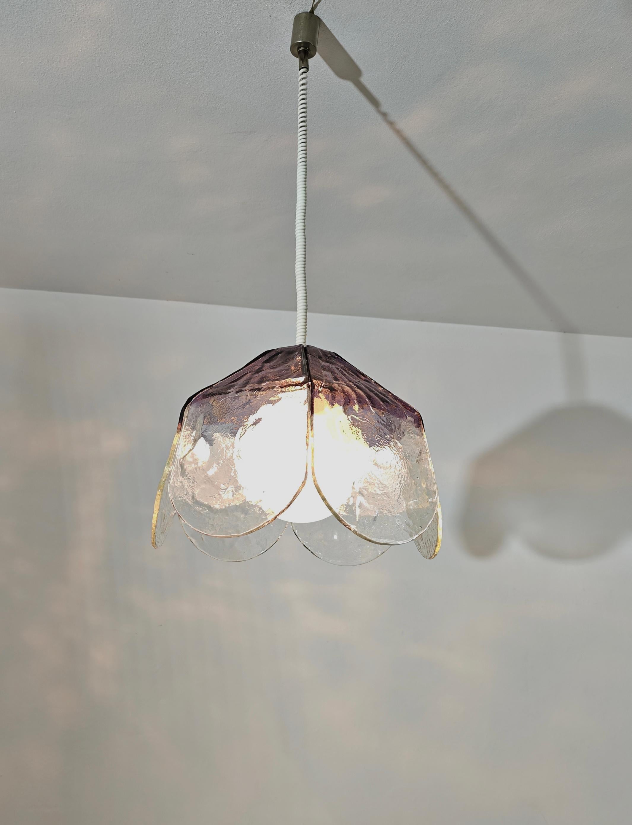 Carlo Nason per Mazzega Murano Lampada a sospensione in vetro Italia 1960/70s Mid-Century in vendita 1