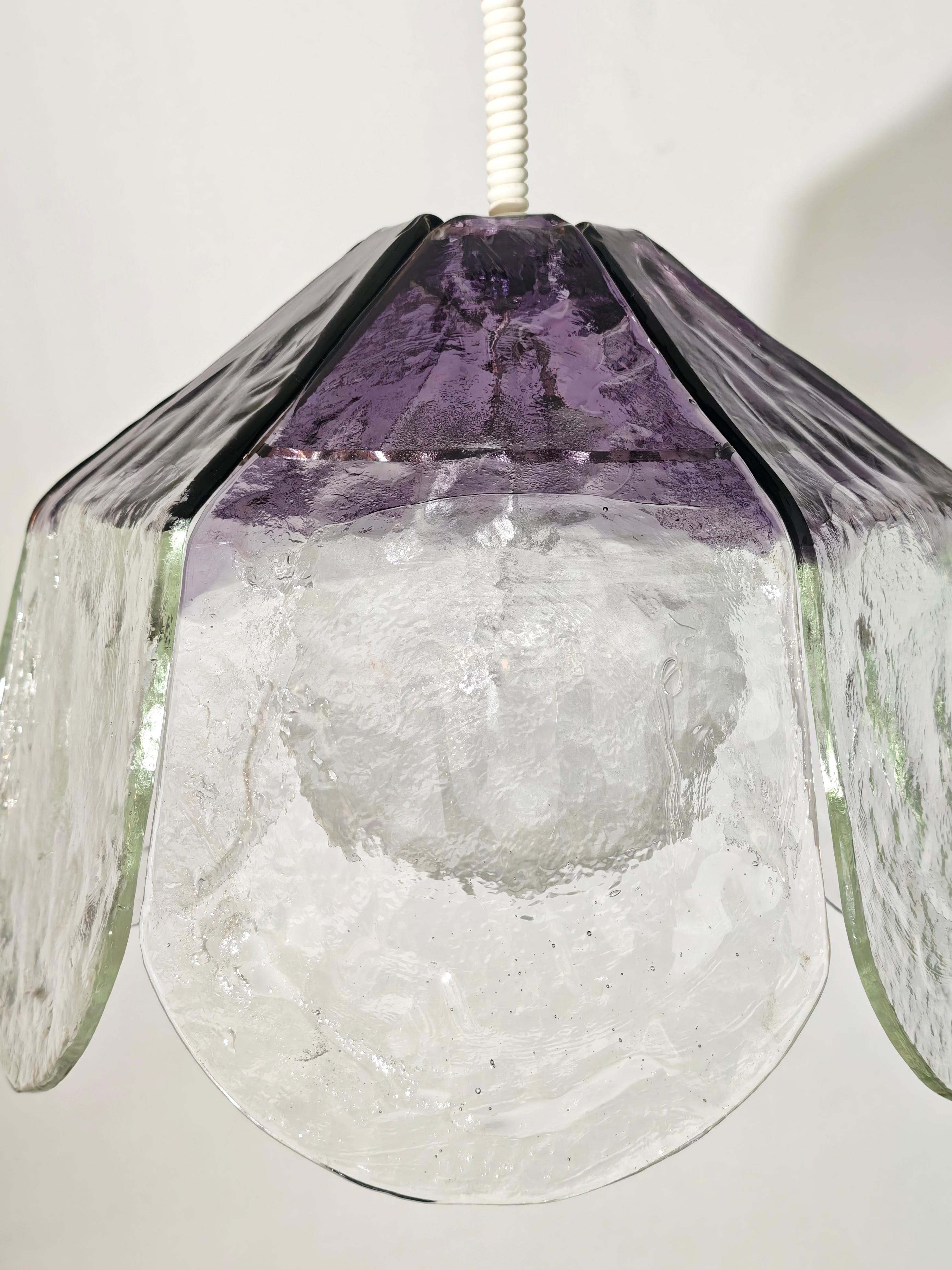 Carlo Nason per Mazzega Murano Lampada a sospensione in vetro Italia 1960/70s Mid-Century in vendita 2