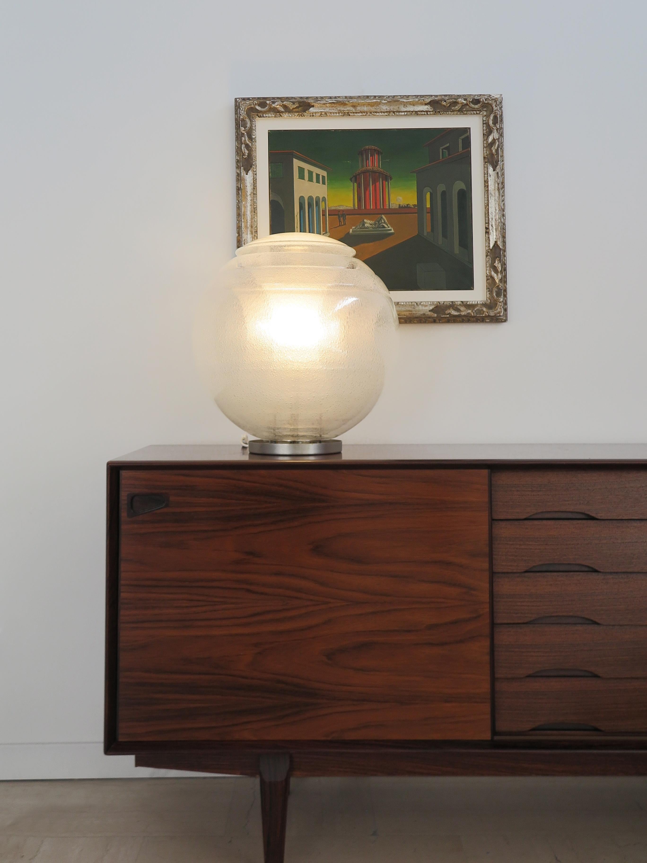 Post-Modern Carlo Nason for Mazzega Murano Glass Table Lamp LT328 Model 1970s For Sale