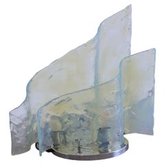 Carlo Nason für Mazzega Opalescent Murano Glas Tischlampe