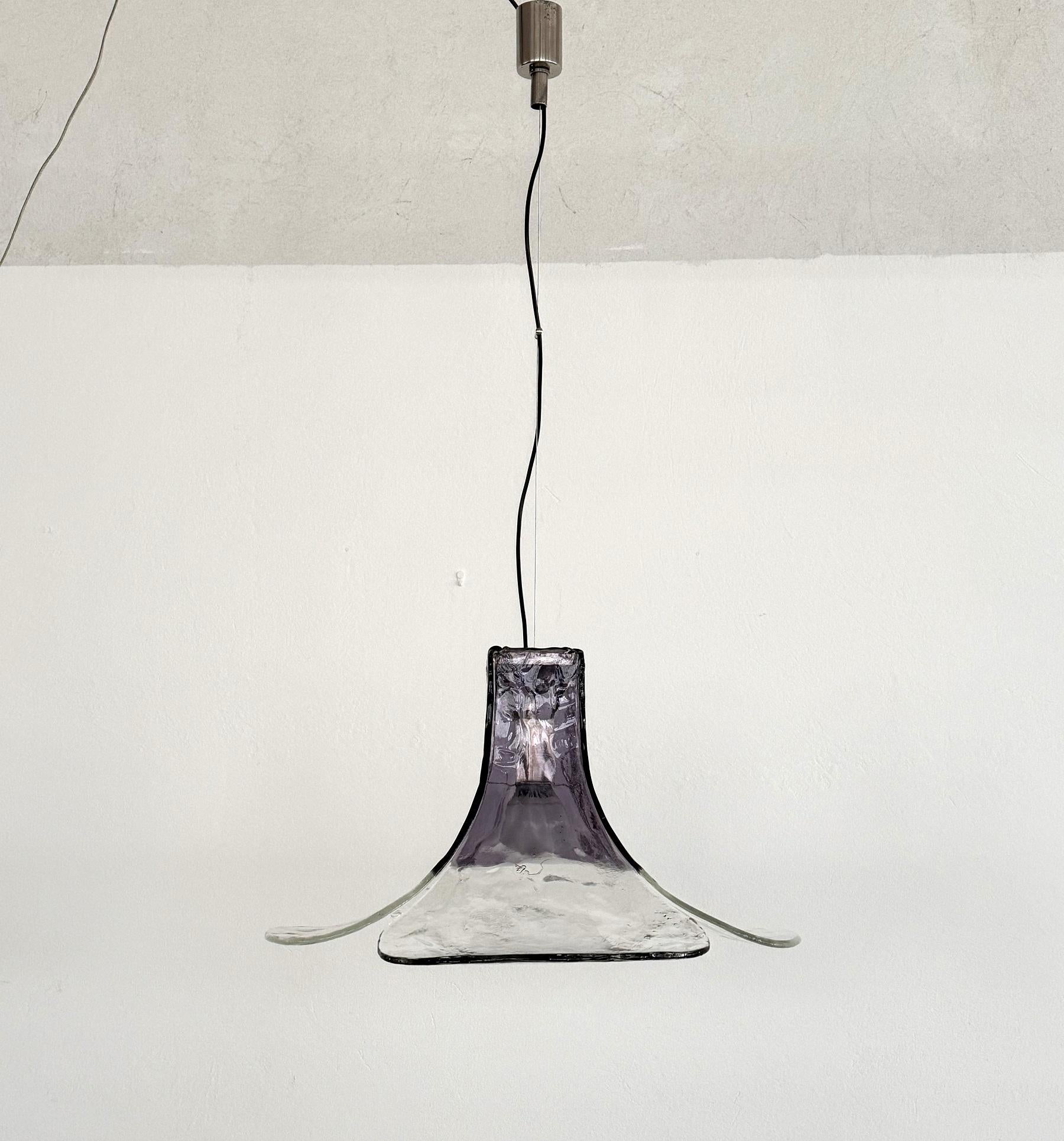 italien Lustre Petals de Carlo Nason pour Mazzega en cristal de Murano violet, années 1960 en vente
