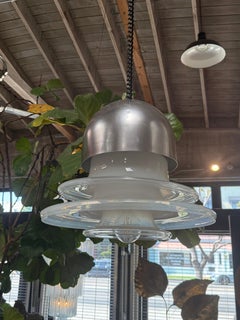 Carlo Nason for Mazzega Space Age Layered Glass Pendant Lamp, Italy 1960s